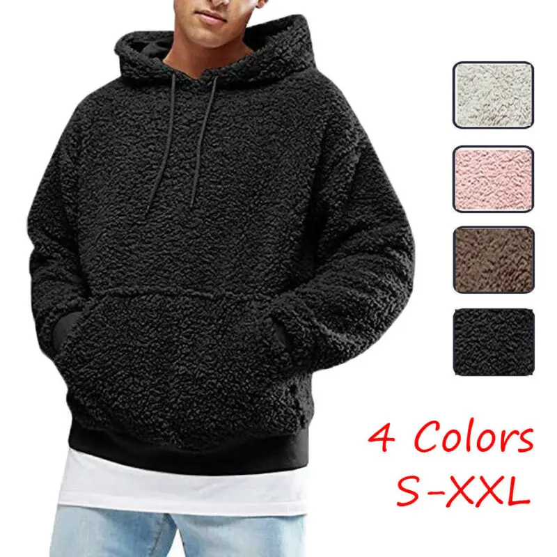 Winter Men Warm Faux Fur Teddy Bear Hoodie Hooded Sweatshirt Tops Pullover Casual Men Hooded Baggy Sweatshirt Coat Putwear
Winter Men Warm Faux Fur Teddy Bear Hoodie Hooded Sweatshirt Tops Pullover Casual Men Hooded Baggy Sweatshirt Coat Putwear