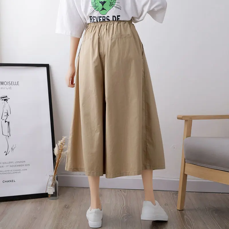 Новинка весна-лето просторные широкие брюки в Корейском стиле с девятью точками