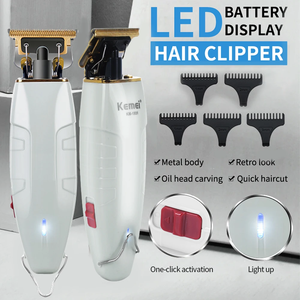 Hollow Cutter Head Electric Hair Clipper LED Display Electroplating Electric Clipper Beard Trimmer Cordless Hair Clipper Fashion
Hollow Cutter Head Electric Hair Clipper LED Display Electroplating Electric Clipper Beard Trimmer Cordless Hair Clipper Fashion