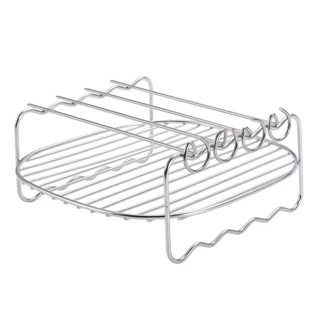 Baking Tray Skewers Air Fryer Stainless Steel Holder BBQ Rack Double-deck Home Replacement Barbecue Bbq Tools Rotisserie
Baking Tray Skewers Air Fryer Stainless Steel Holder BBQ Rack Double-deck Home Replacement Barbecue Bbq Tools Rotisserie