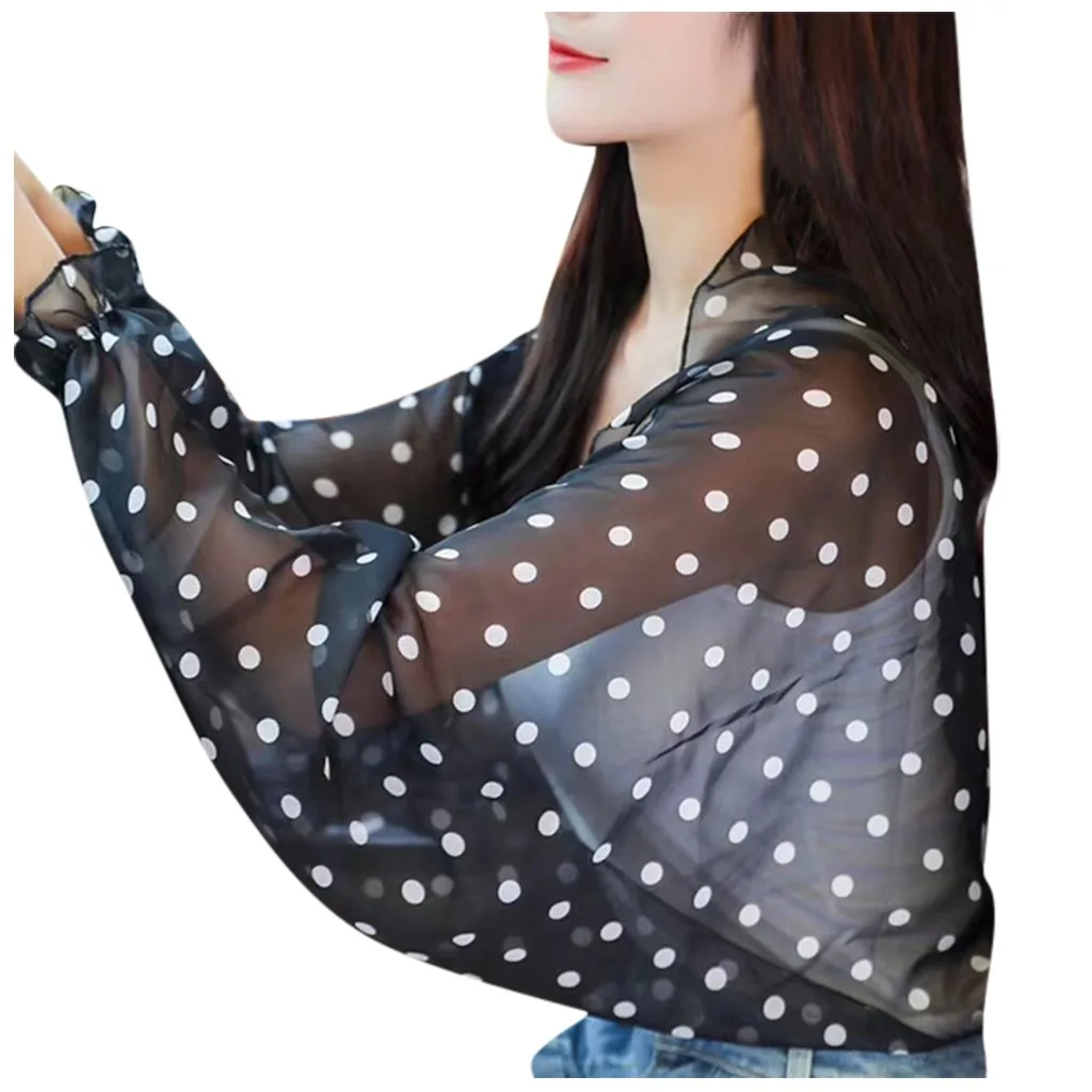 Women Blouse Sun Suit Long Sleeve Print Protection For Outdoor Wraps Wave Point Wraps Elegant Outdoor Chiffon Tops Riding
Women Blouse Sun Suit Long Sleeve Print Protection For Outdoor Wraps Wave Point Wraps Elegant Outdoor Chiffon Tops Riding