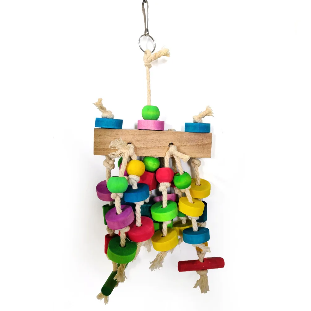 Parrot toys birds toys cotton ropes colored beads wooden blocks gnawing at the tandem bars climbing rack
Parrot toys birds toys cotton ropes colored beads wooden blocks gnawing at the tandem bars climbing rack