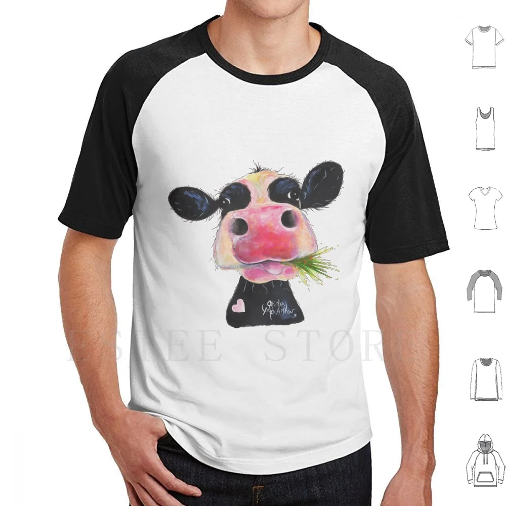 

Nosey Cow Print Burley' By Shirley Macarthur T Shirt Cotton Men DIY Print Cow Cow Cow Art Nursery Trending Now Best Selling