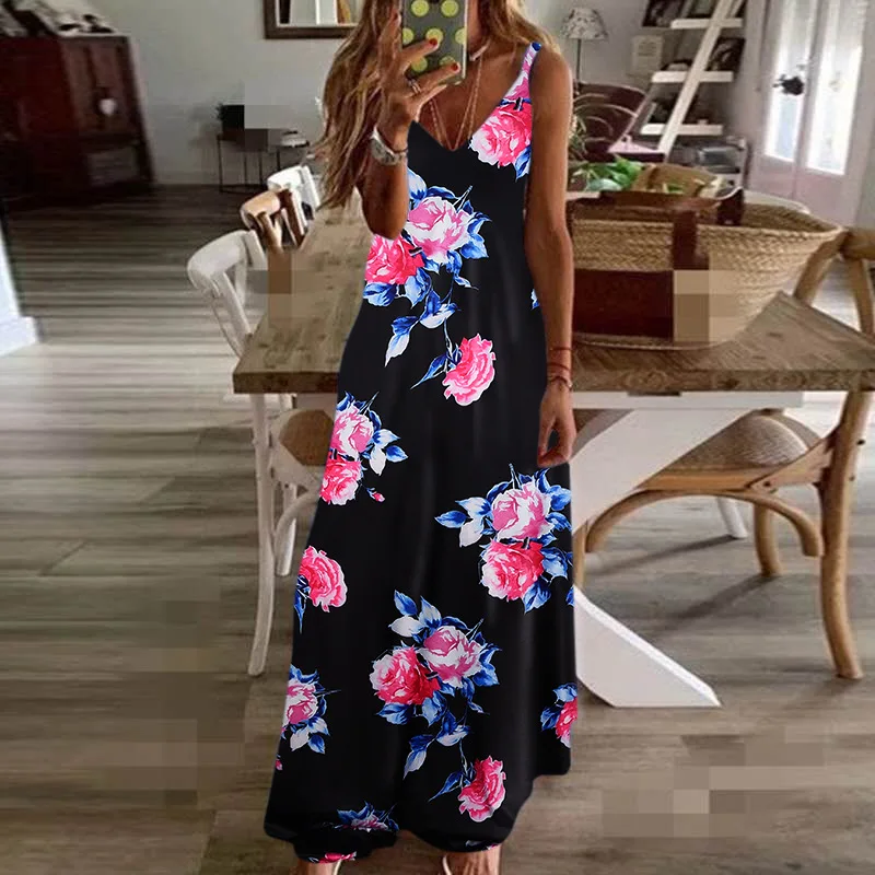 Printed Maxi Dresses Bohemian Sexy Sleeveless Sundress Women Causal Halter Summer Beach Dress Asymmetric Long Dresses 5XL
Printed Maxi Dresses Bohemian Sexy Sleeveless Sundress Women Causal Halter Summer Beach Dress Asymmetric Long Dresses 5XL