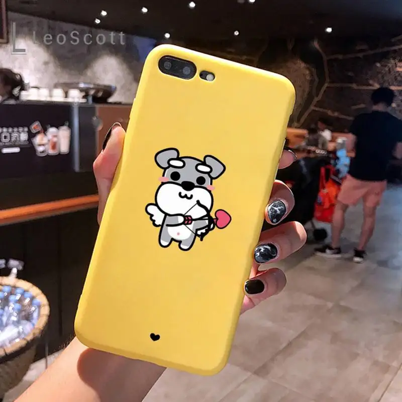 Cartoon schnauzer dog Phone Case Yellow Candy Color for iPhone 6 7 8 11 12 s mini pro X XS XR MAX Plus
Cartoon schnauzer dog Phone Case Yellow Candy Color for iPhone 6 7 8 11 12 s mini pro X XS XR MAX Plus