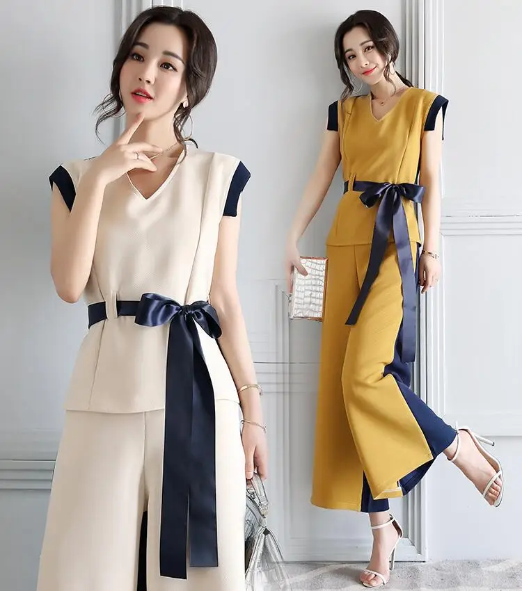 Summer new women's fashion suit temperament fashion casual wide leg pants women's retro two-piece suit
Summer new women's fashion suit temperament fashion casual wide leg pants women's retro two-piece suit