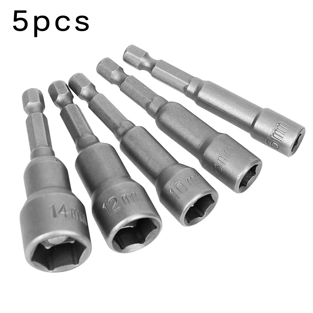 5PCS 6-14mm Magnetic Socket Adapter Electric Screwdriver Bit 1/4inch Hex Shank Screwdriver Strong Magnetic Nut Driver Tool Set
5PCS 6-14mm Magnetic Socket Adapter Electric Screwdriver Bit 1/4inch Hex Shank Screwdriver Strong Magnetic Nut Driver Tool Set
