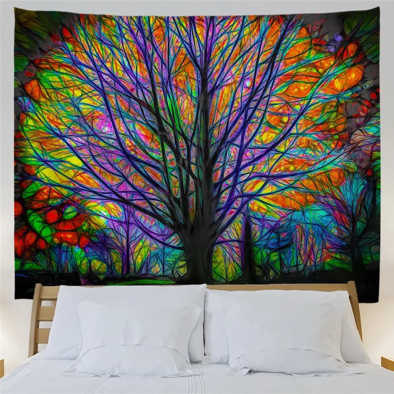 Home Decor Printed Tapestry Glowing Tree Digital Printing Tapestry Wall Blanket Living Room Colorful Blankets
Home Decor Printed Tapestry Glowing Tree Digital Printing Tapestry Wall Blanket Living Room Colorful Blankets