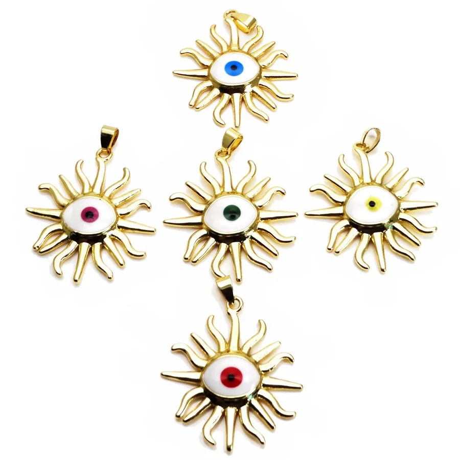 Demon Eye Pendant Sun Eye Pendant Brass Light Gold Plated DIY Necklace Jewelry Accessories
Demon Eye Pendant Sun Eye Pendant Brass Light Gold Plated DIY Necklace Jewelry Accessories