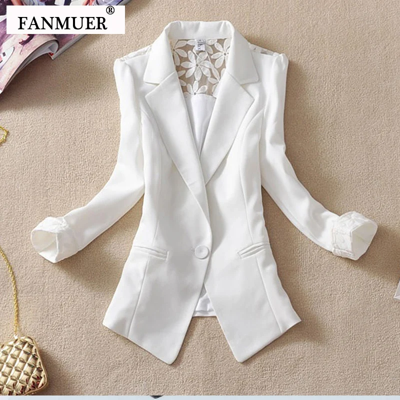 Fanmuer 2021 Female Suit Blazer Elegant Three Quarter Sleeve Blazers Woman Outerwear Women Clothes Summer Jacket
Fanmuer 2021 Female Suit Blazer Elegant Three Quarter Sleeve Blazers Woman Outerwear Women Clothes Summer Jacket