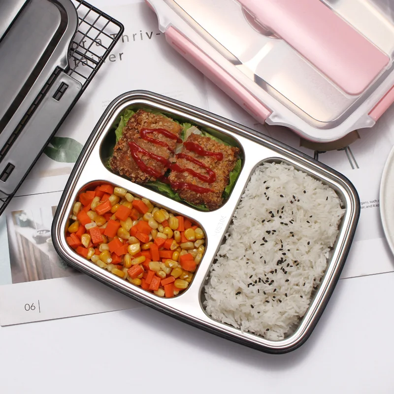 304 Stainless Steel Lunch Box Rectangle with Lid Primary School Student Child Adult Partition Canteen Steamed Lunch Box with Bag
304 Stainless Steel Lunch Box Rectangle with Lid Primary School Student Child Adult Partition Canteen Steamed Lunch Box with Bag