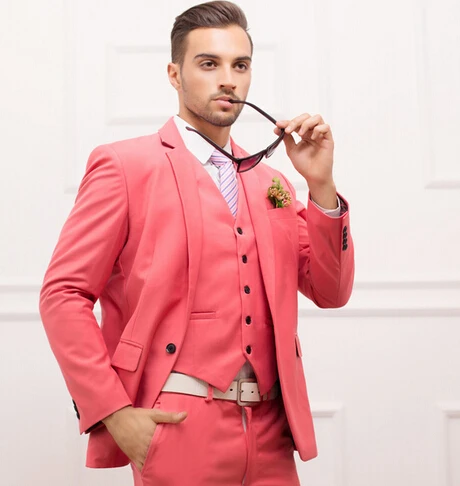 Popular Style One Button Groom Tuxedos Groomsmen Men's Wedding Prom Suits Bridegroom (Jacket+Pants+Vest)
Popular Style One Button Groom Tuxedos Groomsmen Men's Wedding Prom Suits Bridegroom (Jacket+Pants+Vest)
