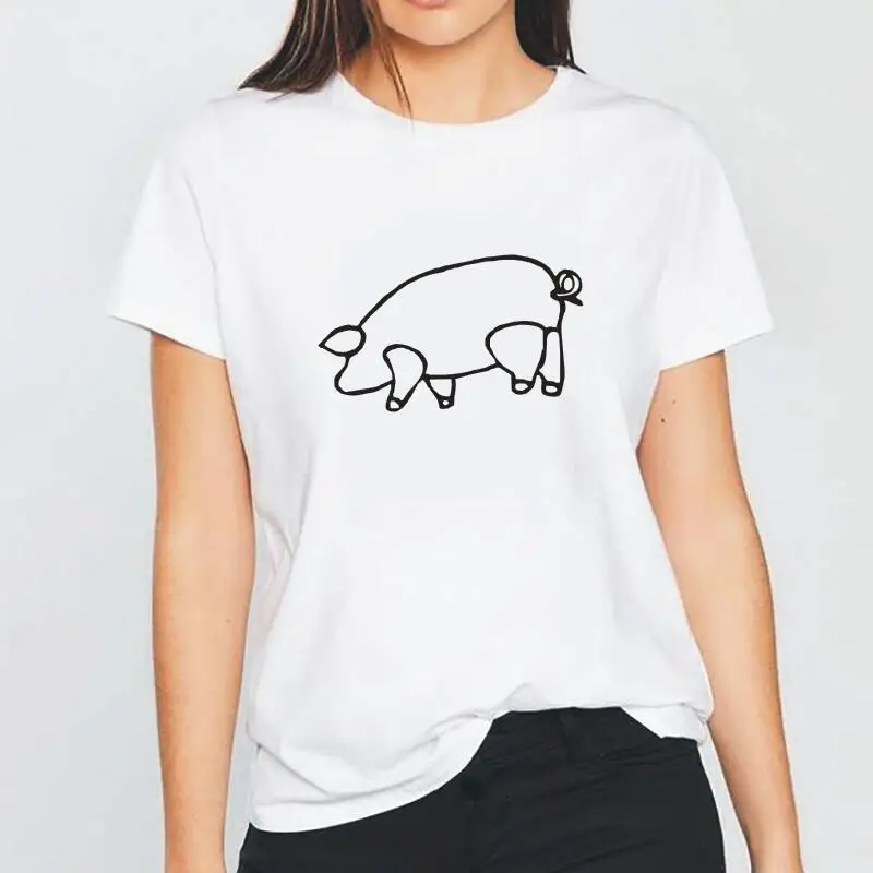 Summer Short Sleeve Casual Cotton Tee Shirt Femme Hipster Harajuku T Shirt Women Tops Cute Pig Print Women Tshirt Camiseta Mujer
Summer Short Sleeve Casual Cotton Tee Shirt Femme Hipster Harajuku T Shirt Women Tops Cute Pig Print Women Tshirt Camiseta Mujer