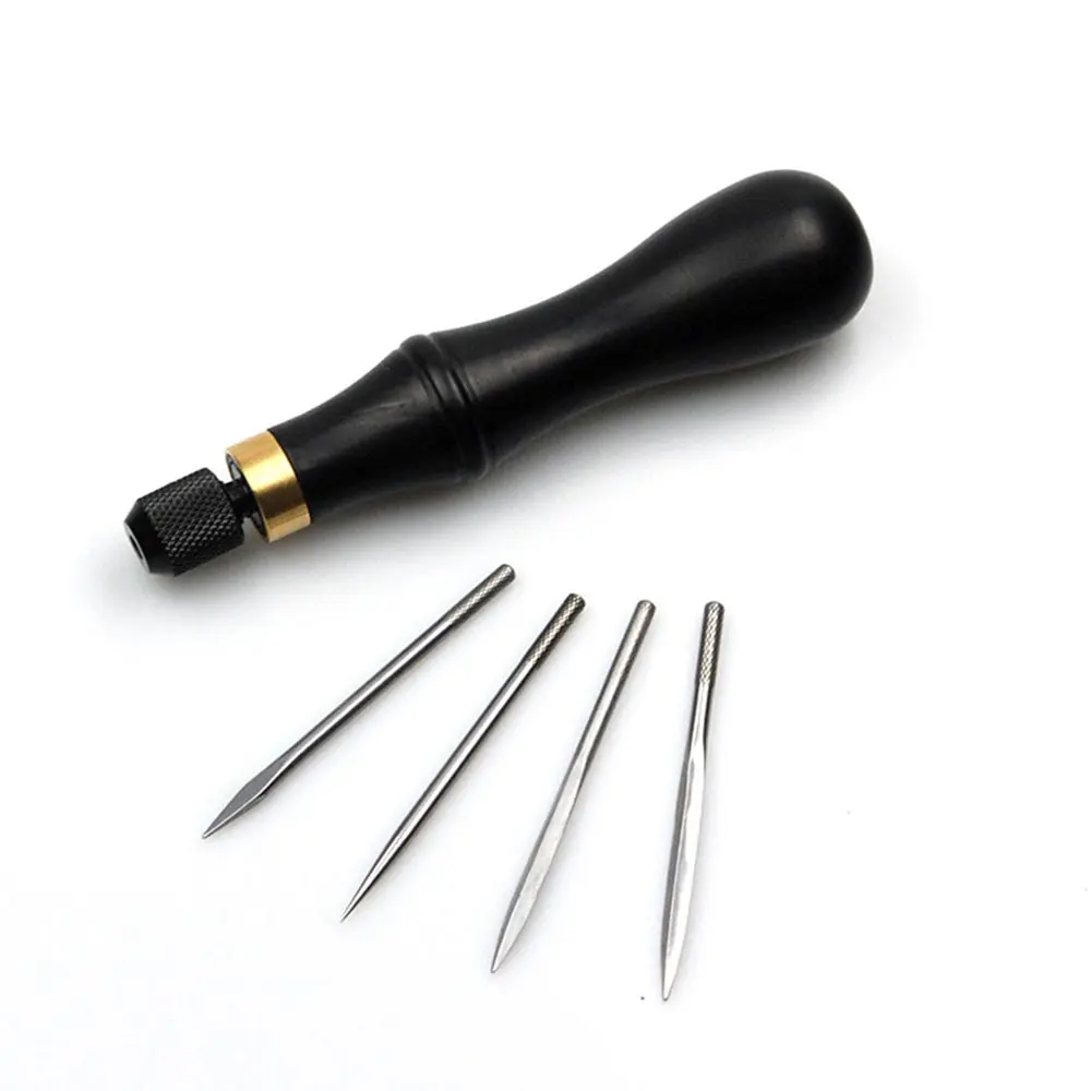 Leather Craft DIY Wooden Diamond Awl Leather craft Reaming Punch Sewing Tools Kit with 4 blades
Leather Craft DIY Wooden Diamond Awl Leather craft Reaming Punch Sewing Tools Kit with 4 blades