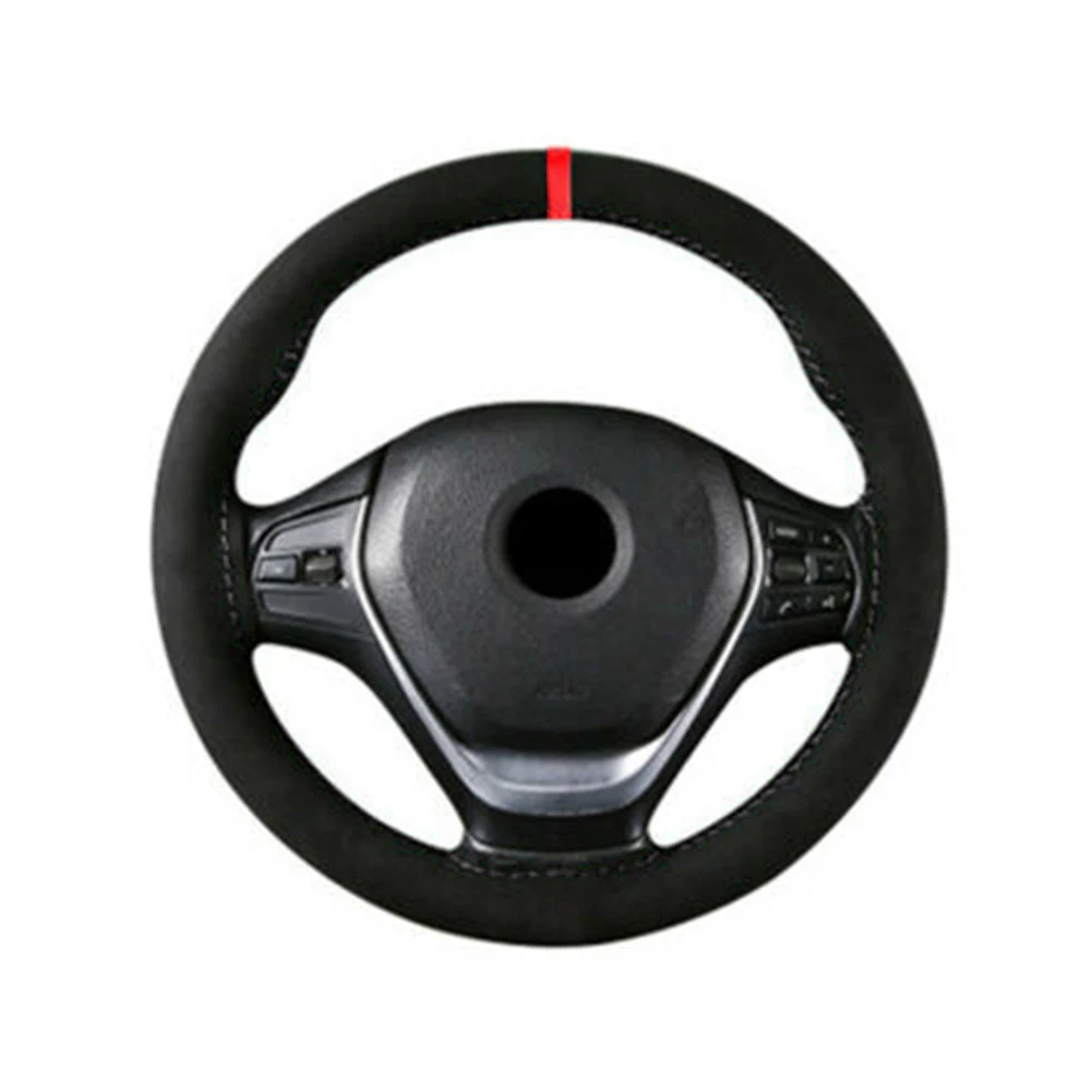 38cm Universal Black Car Steering Wheel Cover Protector Breathable Anti-Slip Suede Steering Covers Car-styling Car Accessories
38cm Universal Black Car Steering Wheel Cover Protector Breathable Anti-Slip Suede Steering Covers Car-styling Car Accessories