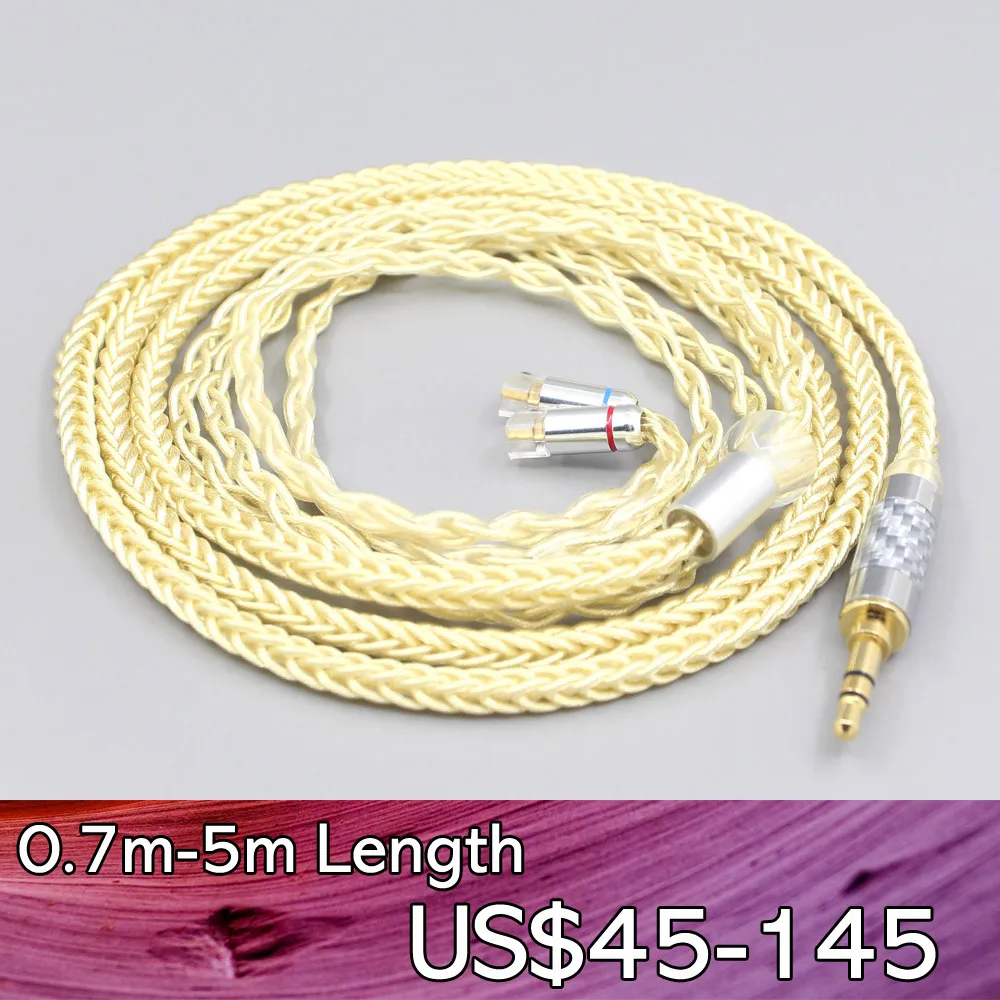 

LN007612 8 Core Gold Plated + Palladium Silver OCC Alloy Cable For UE11 UE18 pro QDC Gemini-S Anole V3-C V3-S V6-C Earphone