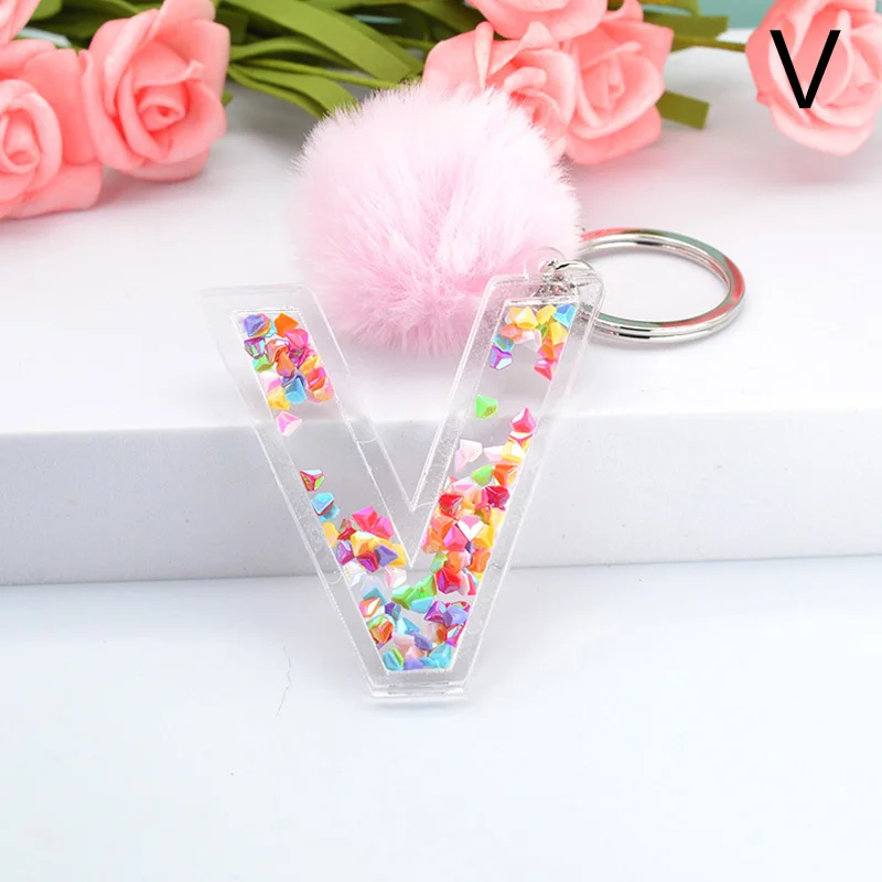 1PC Alphabet Key Chain 26 English Letter Charm PomPom Fur Ball KeyChain Soft Fluffy Bag Pendant Key Accessories Jewelry Gift
1PC Alphabet Key Chain 26 English Letter Charm PomPom Fur Ball KeyChain Soft Fluffy Bag Pendant Key Accessories Jewelry Gift