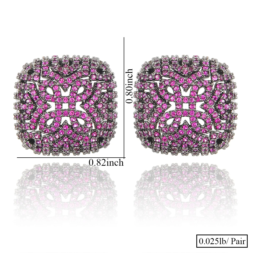 Siscathy Luxury Geometric Square Hollow Earrings Trendy Full Mirco Paved Microl Zircon Naija Wedding Earring Fashion Jewelry
Siscathy Luxury Geometric Square Hollow Earrings Trendy Full Mirco Paved Microl Zircon Naija Wedding Earring Fashion Jewelry