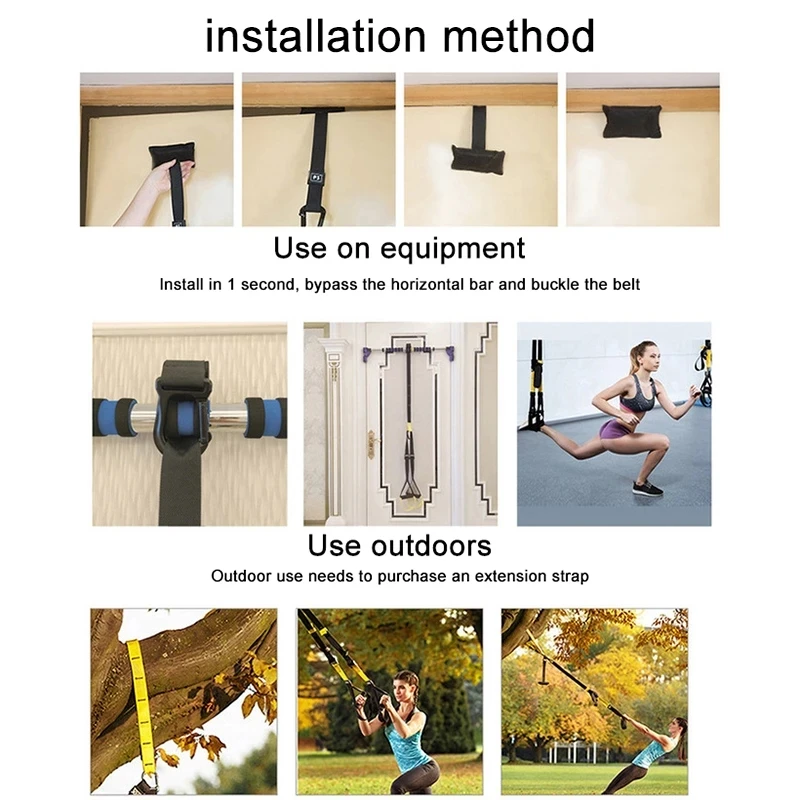 Pull Rope Stretch Straps Fitness Belt Gym Workout Crossfit Exercise Tension Training Hanging Resistance Suspension Bands TRP7X
Pull Rope Stretch Straps Fitness Belt Gym Workout Crossfit Exercise Tension Training Hanging Resistance Suspension Bands TRP7X