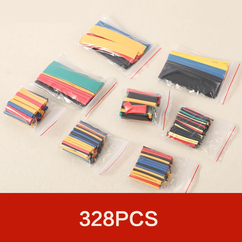 328pieces/bag Automotive Cable Sleeve Electrical Tape Insulation Shrinkage 2:1 Polyolefin Heat Shrinkable Tube 5 colors 8 sizes
328pieces/bag Automotive Cable Sleeve Electrical Tape Insulation Shrinkage 2:1 Polyolefin Heat Shrinkable Tube 5 colors 8 sizes