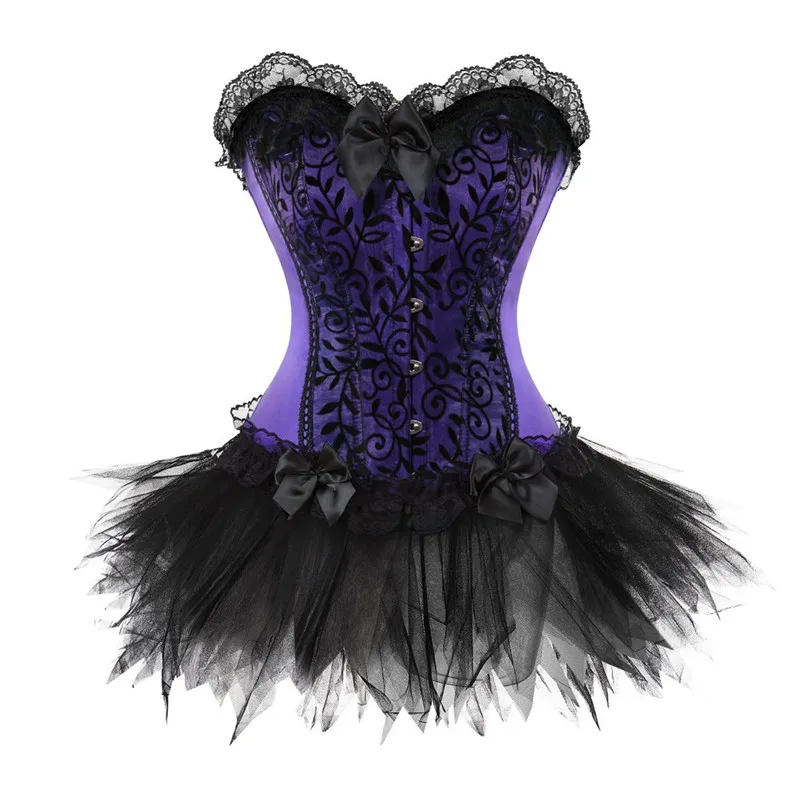 Corset Dress Tutu Skirt Corset Bustier Lace Party Showgirl Dance Plus Size Gothic Sexy Costume Burlesque Exotic Green Purple
Corset Dress Tutu Skirt Corset Bustier Lace Party Showgirl Dance Plus Size Gothic Sexy Costume Burlesque Exotic Green Purple