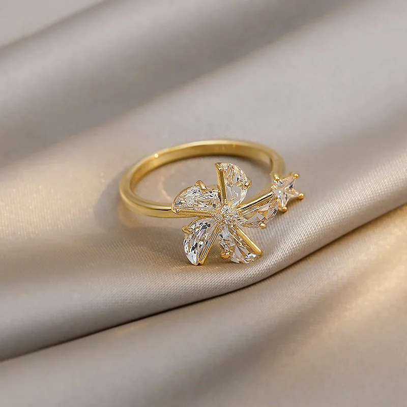Korean Zircon Star Flower Open Ring For Women Personality Simple Fashion Designer New Rings Jewelry bijoux
Korean Zircon Star Flower Open Ring For Women Personality Simple Fashion Designer New Rings Jewelry bijoux