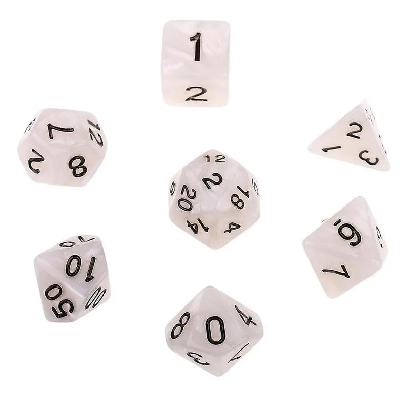 7psc/set Luminous Mini Dice Polyhedral Sided Multi-faceted DND Game Set Board For Dungeons E4D3 | Игрушки и хобби