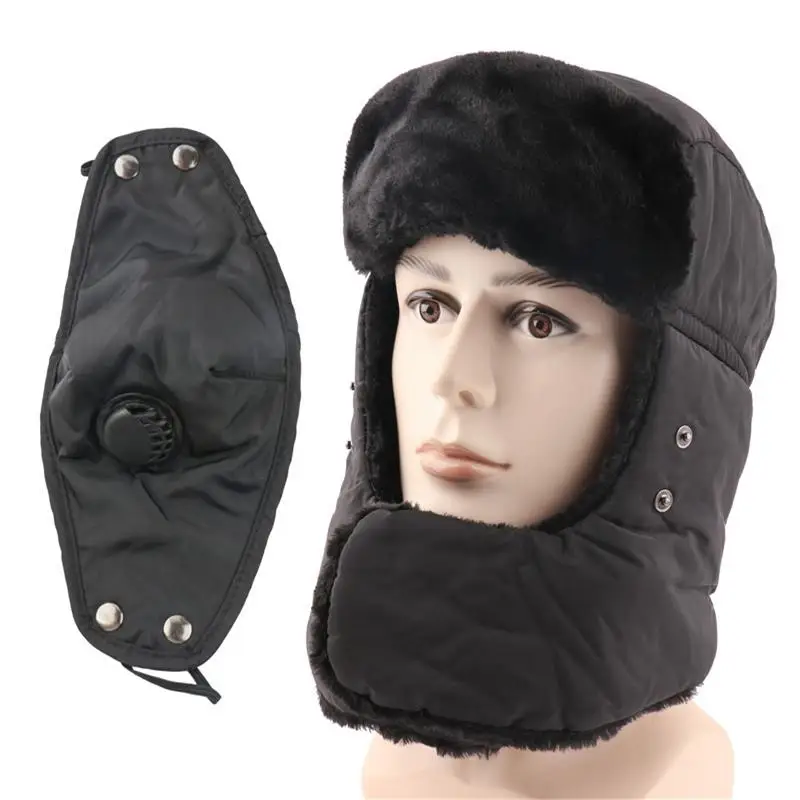 Шапка-ушанка SupSindy Армейская военная мужская и женская зимняя с маской теплая из