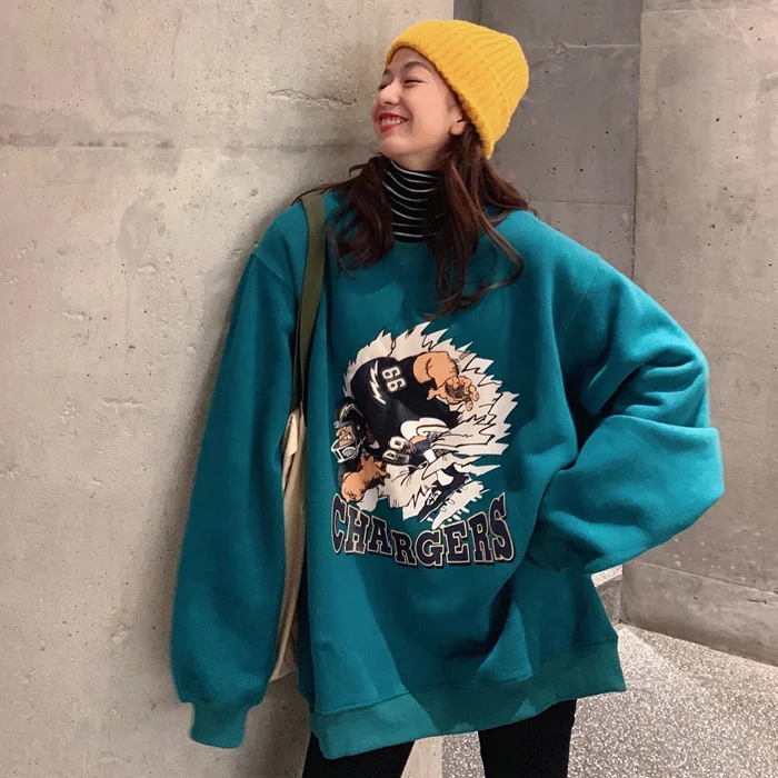 Real Shot Sweater for Women round Neck Cartoon Loose Autumn and Winter Thin
Real Shot Sweater for Women round Neck Cartoon Loose Autumn and Winter Thin