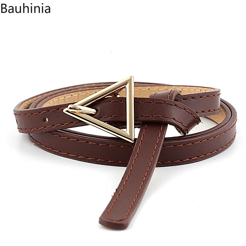 New Triangle button Thin Ladies Leather Belt Women Pin Buckle For Belt Korean Fashion casual Solid Female Waist Belt For Dresses 
New Triangle button Thin Ladies Leather Belt Women Pin Buckle For Belt Korean Fashion casual Solid Female Waist Belt For Dresses