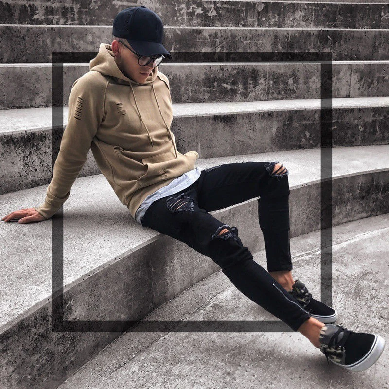 Men Pants Solid Ripped Slim Jeans Men's Clothing Casual Denim Pants Mens Vintage Fashion Trousers Black Jeans
Men Pants Solid Ripped Slim Jeans Men's Clothing Casual Denim Pants Mens Vintage Fashion Trousers Black Jeans