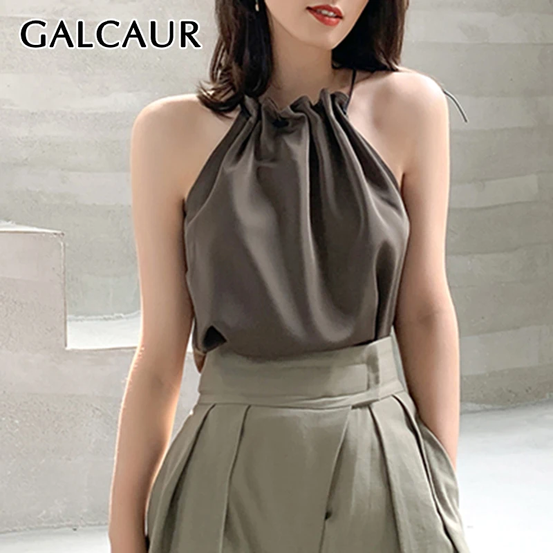 GALCAUR Sexy Party Ruched Solid Color Vest For Women O Neck Sleeveless Slim Fit Loose Oversized Vests Female 2021 Summer New
GALCAUR Sexy Party Ruched Solid Color Vest For Women O Neck Sleeveless Slim Fit Loose Oversized Vests Female 2021 Summer New