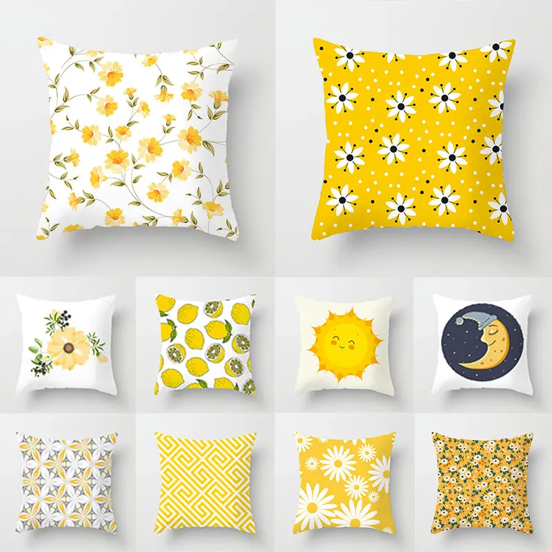 Cartoon Pillowcase Yellow Series Sofa Cushion Cover Geometric Pillow Cover Modern Simplicity Pillow Cases Car Decor Supplies
Cartoon Pillowcase Yellow Series Sofa Cushion Cover Geometric Pillow Cover Modern Simplicity Pillow Cases Car Decor Supplies