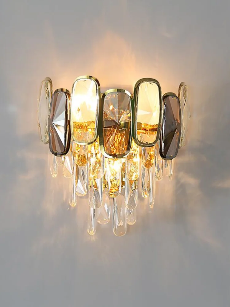 ZuuuVny New luxury crystal wall lamp modern living room bedroom hotel crystal lamp background wall bedside lighting
ZuuuVny New luxury crystal wall lamp modern living room bedroom hotel crystal lamp background wall bedside lighting
