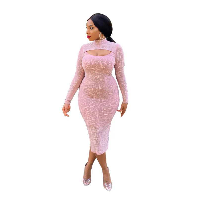 Autumn and Winter New European and American Tight-fitting Long Dress Banquet Long-sleeved Mesh Gown Dresses for Large Size 5XL
Autumn and Winter New European and American Tight-fitting Long Dress Banquet Long-sleeved Mesh Gown Dresses for Large Size 5XL