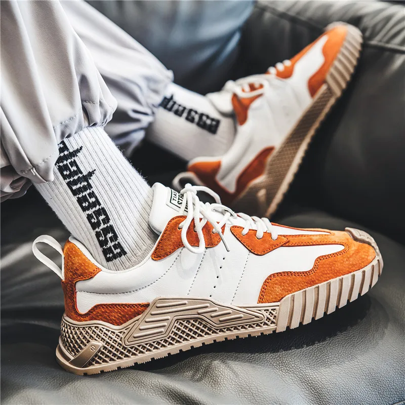 Fashion Patchwork Orange Hip-hop Men Sneakers Low cut Platform Men Casual Shoes Streetwear Sneakers Men zapatillas de hombre
Fashion Patchwork Orange Hip-hop Men Sneakers Low cut Platform Men Casual Shoes Streetwear Sneakers Men zapatillas de hombre