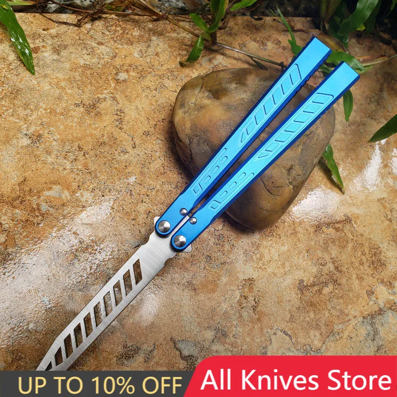 Theone Falcon Butterfly Knife Trainer Bushings Knife EDC Pocket Tactical Knife D2 Blade 6062 Aviation Aluminum Handle Xmas Gift
Theone Falcon Butterfly Knife Trainer Bushings Knife EDC Pocket Tactical Knife D2 Blade 6062 Aviation Aluminum Handle Xmas Gift