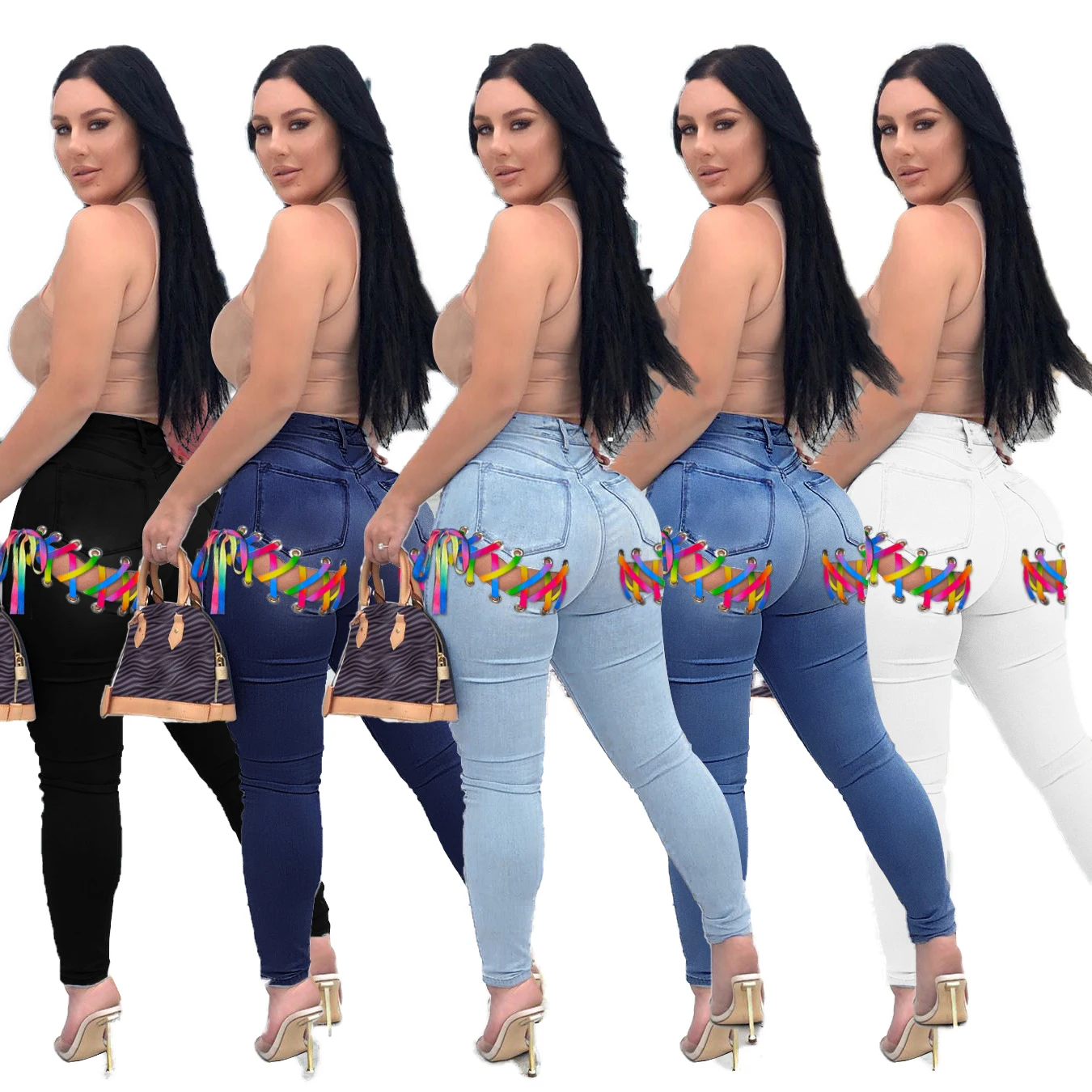 Women High Waist Jeans Woman Sexy Black Blue White Elastic Skinny Pencil Pants Female Plus Size Lace Up Hip Denim Trousers Girl
Women High Waist Jeans Woman Sexy Black Blue White Elastic Skinny Pencil Pants Female Plus Size Lace Up Hip Denim Trousers Girl