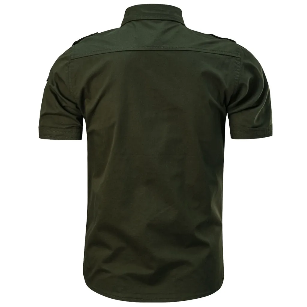 men shirt short sleeve pockets Safari style Casual Military Pure Color Pocket summer men casual shirt high quality d90823
men shirt short sleeve pockets Safari style Casual Military Pure Color Pocket summer men casual shirt high quality d90823