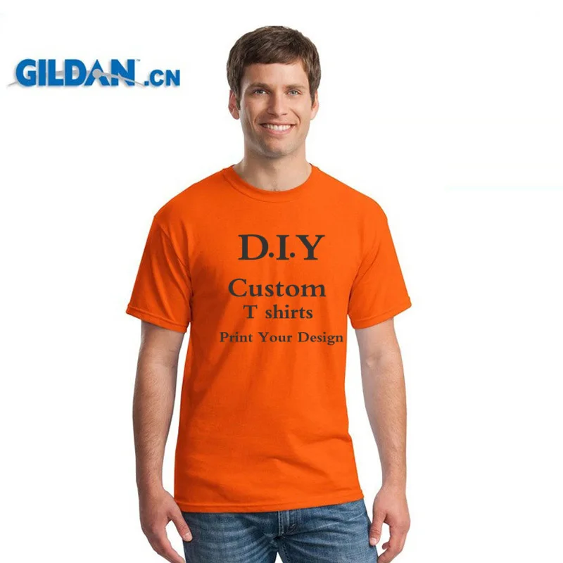 Мужская футболка с принтом GILDAN 100% хлопок Топ Harajuku сделай сам как на фото или