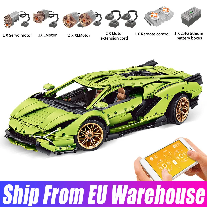 Mould King 13057 1:8 high-tech Lamborghinisd Car APP Remote Control Hyper Racing Car Building Blocks Kids Toys Birthday Gifts
Mould King 13057 1:8 high-tech Lamborghinisd Car APP Remote Control Hyper Racing Car Building Blocks Kids Toys Birthday Gifts