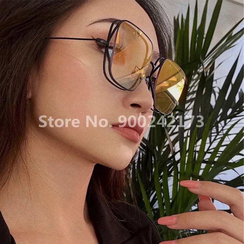 Brand designer Oversized Square Sunglasses Woman Retro Metal Double Frame Gradient Mirror Lens Luxury Sun glasses Men UV400
Brand designer Oversized Square Sunglasses Woman Retro Metal Double Frame Gradient Mirror Lens Luxury Sun glasses Men UV400