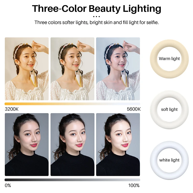 AMYGOJJ Vl64 2000mah 3200k-5600k Ring Video Light Type-c Portable Fill Light with Cold Shoe for Live Streaming
AMYGOJJ Vl64 2000mah 3200k-5600k Ring Video Light Type-c Portable Fill Light with Cold Shoe for Live Streaming