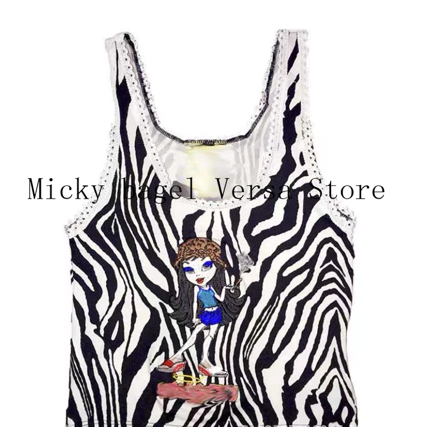 luxury design zebra crossing embroidery fashion women's sleeveless top sexy off shoulder slim sling versatile vest short sleeve
luxury design zebra crossing embroidery fashion women's sleeveless top sexy off shoulder slim sling versatile vest short sleeve