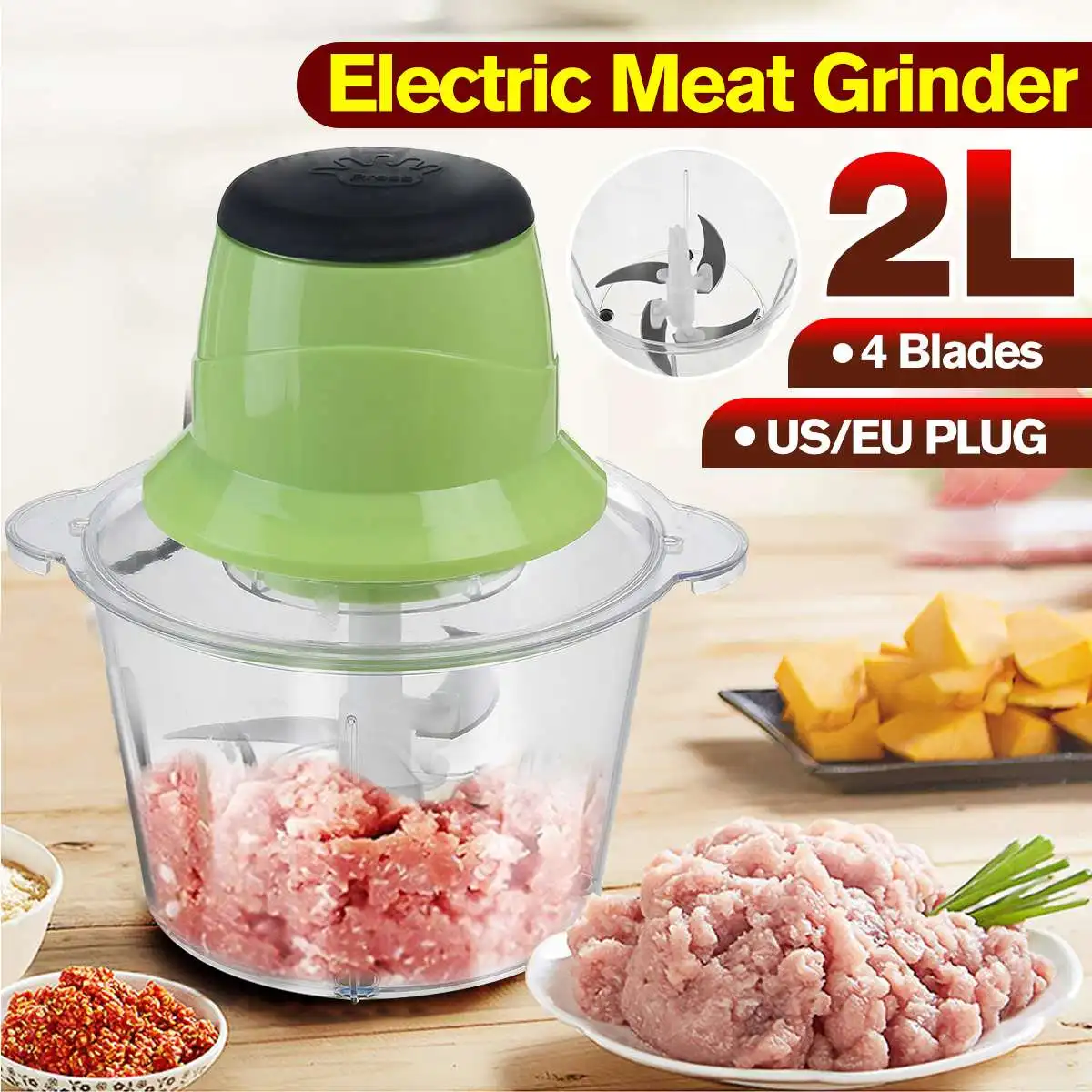 500W 2L Portable Personal Blender Mixer Food Processor Slicer Juicer Bottle Electric Chopper Meat Grinder Mincer Baby Food Maker
500W 2L Portable Personal Blender Mixer Food Processor Slicer Juicer Bottle Electric Chopper Meat Grinder Mincer Baby Food Maker