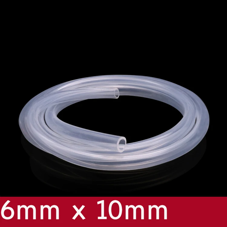 

Transparent Flexible Silicone Tube ID 6mm x 10mm OD Food Grade Non-toxic Drink Water Rubber Hose Milk Beer Soft Pipe Connect