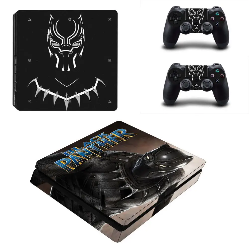 Черная пантера PS4 тонкие наклейки Play station 4 виниловые на кожу Pegatinas для playstation
