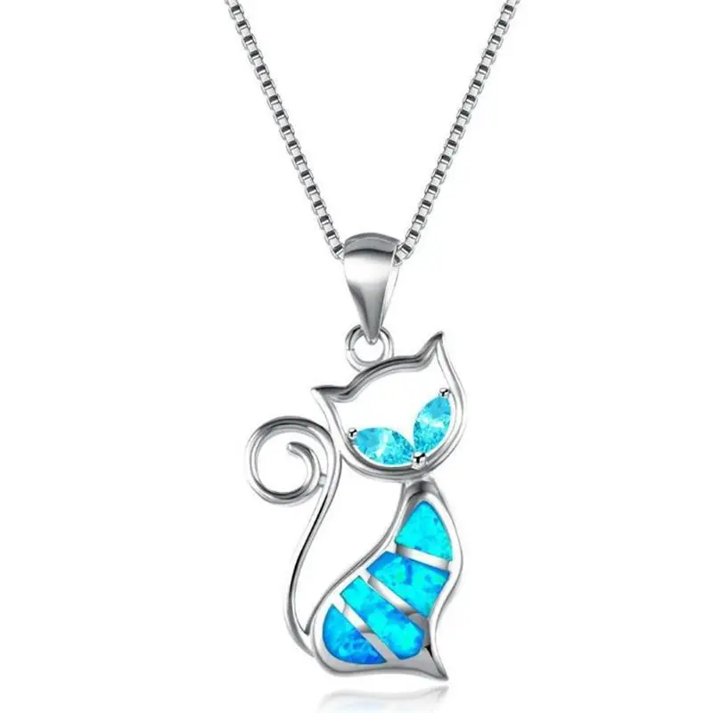 Elegant Temperament Inlaid Blue Crystal Cat Necklaces Fashion Charm Pendant Necklace For Women Prom Party Jewelry
Elegant Temperament Inlaid Blue Crystal Cat Necklaces Fashion Charm Pendant Necklace For Women Prom Party Jewelry