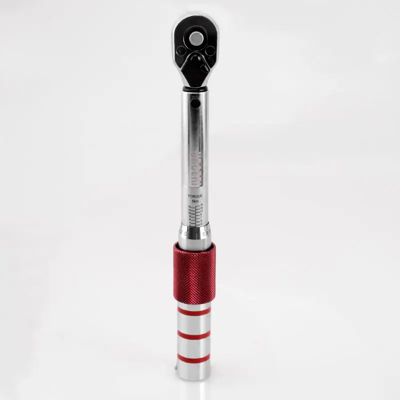 E7CC 1/4" 2-15Nm Drive Click Torque Wrench Hand Spanner + 9 Socket Bits + Box Set Bike Bicycle Tool