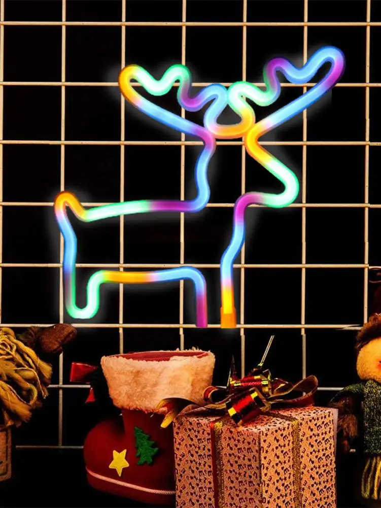 Рождественский неоновый светильник в форме лося, Настенный декор, лампа на батарейках с USB, акриловый светодиодный светильник для украшения...
Рождественский неоновый светильник в форме лося, Настенный декор, лампа на батарейках с USB, акриловый светодиодный светильник для украшения...